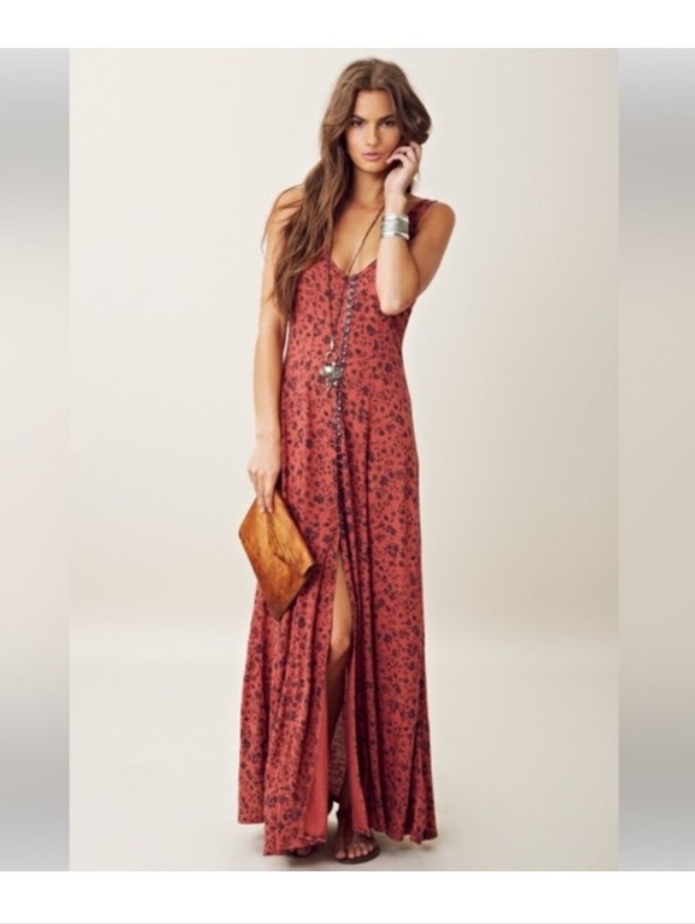 Rare Free People Gold Coast Maxi Dress S